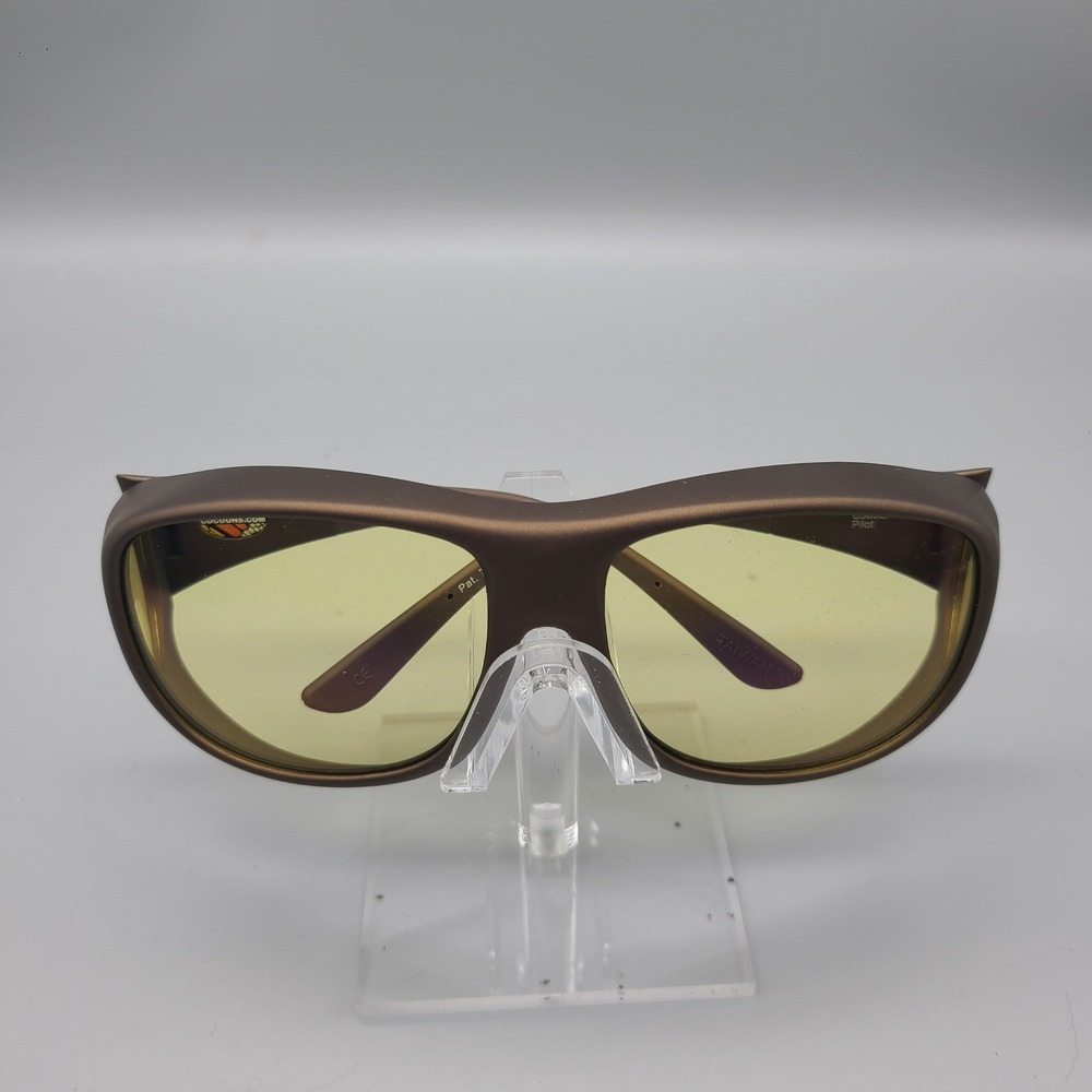 Cocoons Pilot C305E Fit-Over Sunglasses Bronze Frame Yellow Lens Flex2Fit